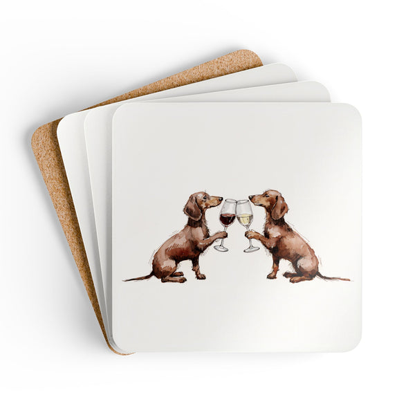 Happy Hour Dachshund Coaster Set