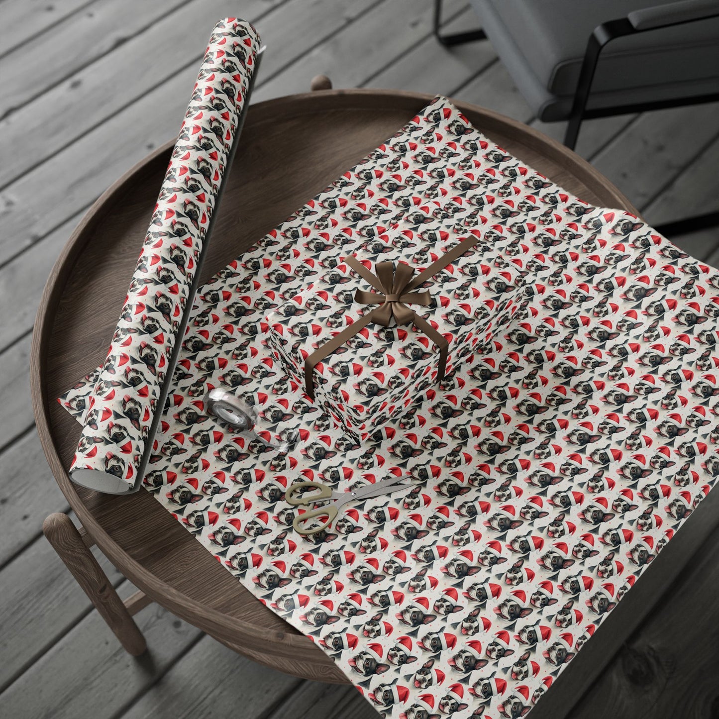 Santa Paws: French Bulldog Christmas Wrapping Paper
