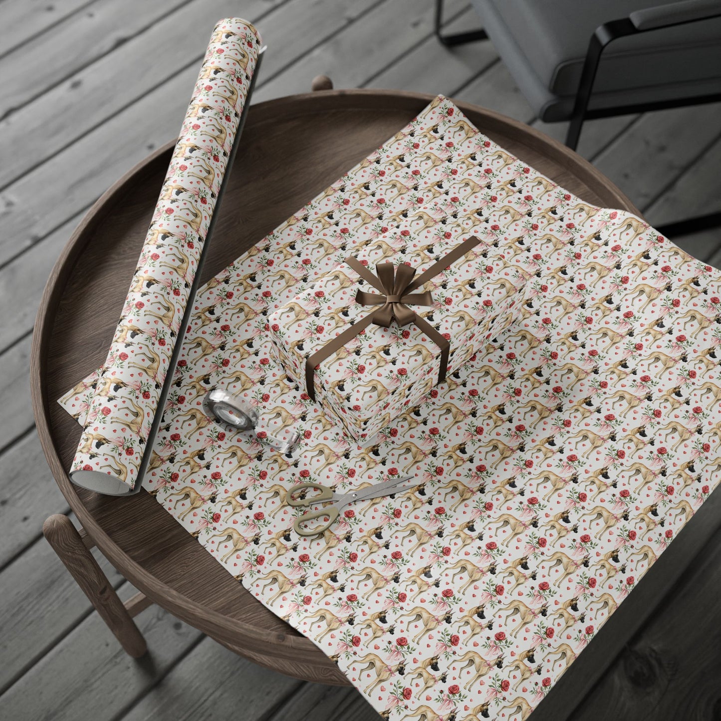 Great Dane Valentine Wrapping Paper