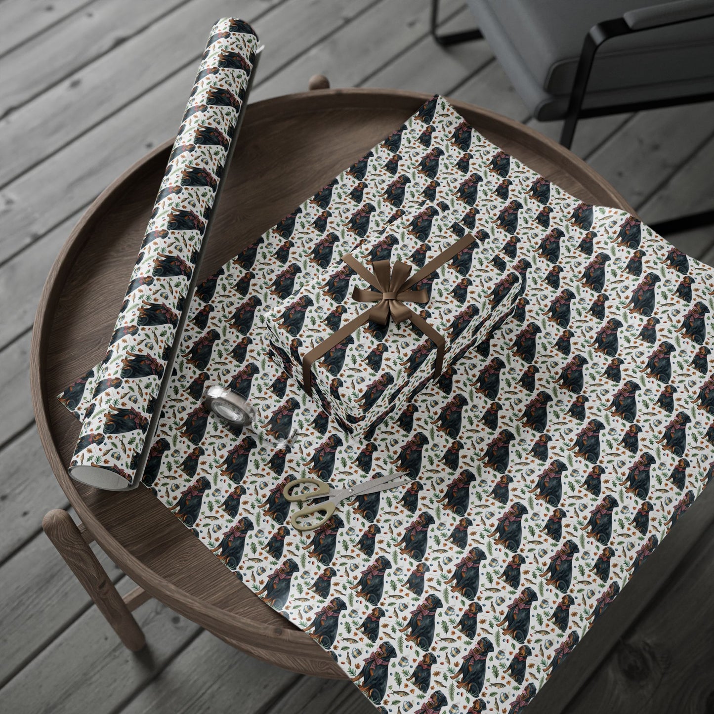 Cozy Rottweiler Wrapping Paper