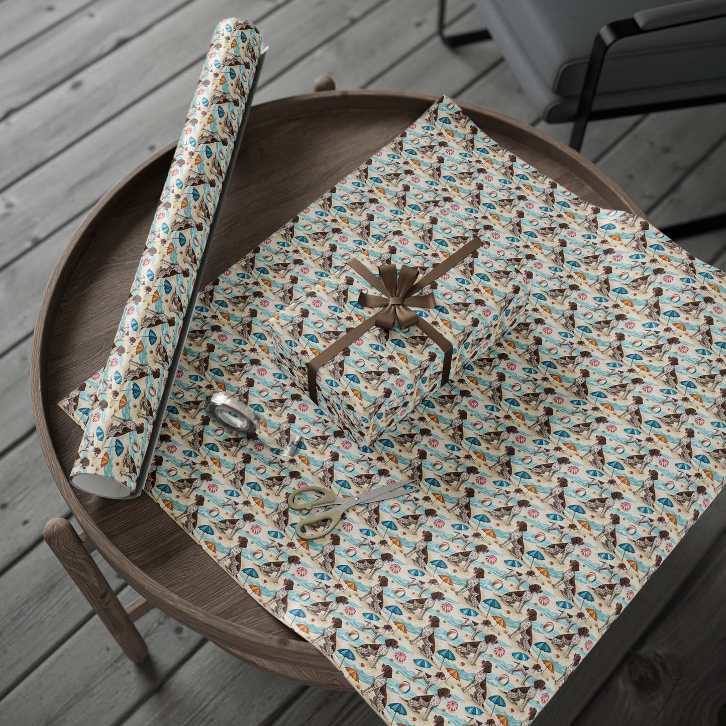 German Shorthaired Pointer Beach Wrapping Paper