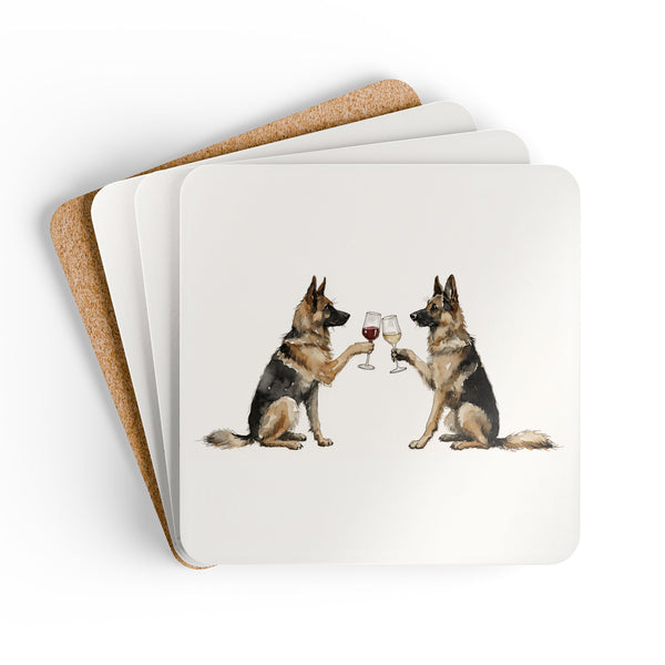 Happy Hour German Shepherd Coaster Set