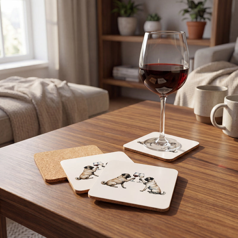 Pug coaster set