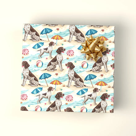 German Shorthaired Pointer Beach Wrapping Paper