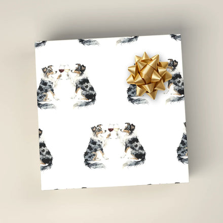 Happy Hour Australian Shepherd Wrapping Paper