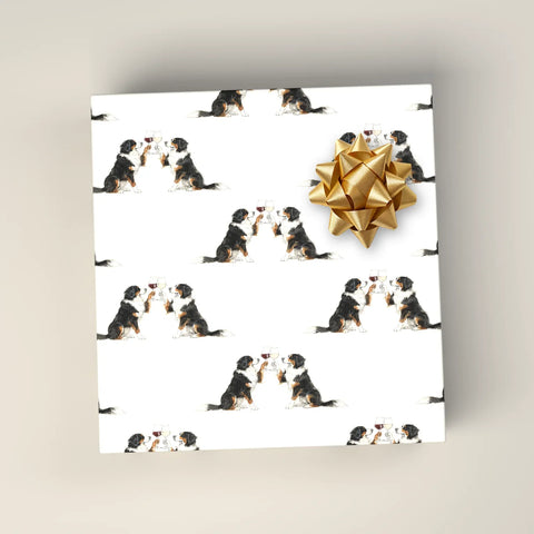 Happy Hour Bernese Mountain Dog Wrapping Paper
