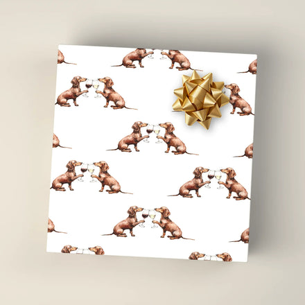 Happy Hour Dachshund Wrapping Paper