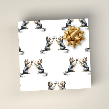 Happy Hour Yorkshire Terrier Wrapping Paper