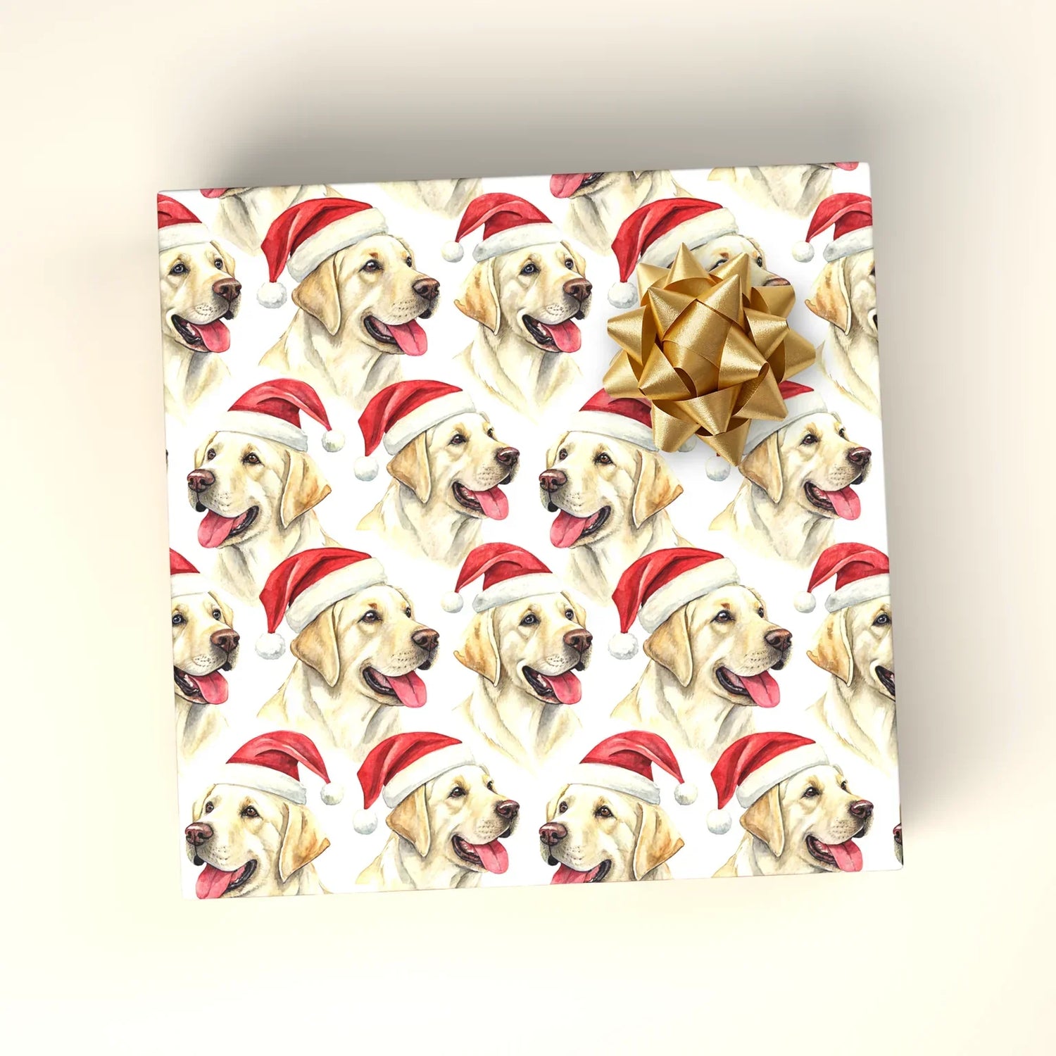 Winter - wrapped gift box mockup