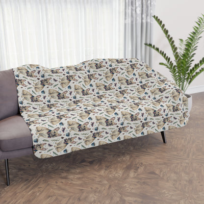 Dapper French Bulldog Sherpa Blanket