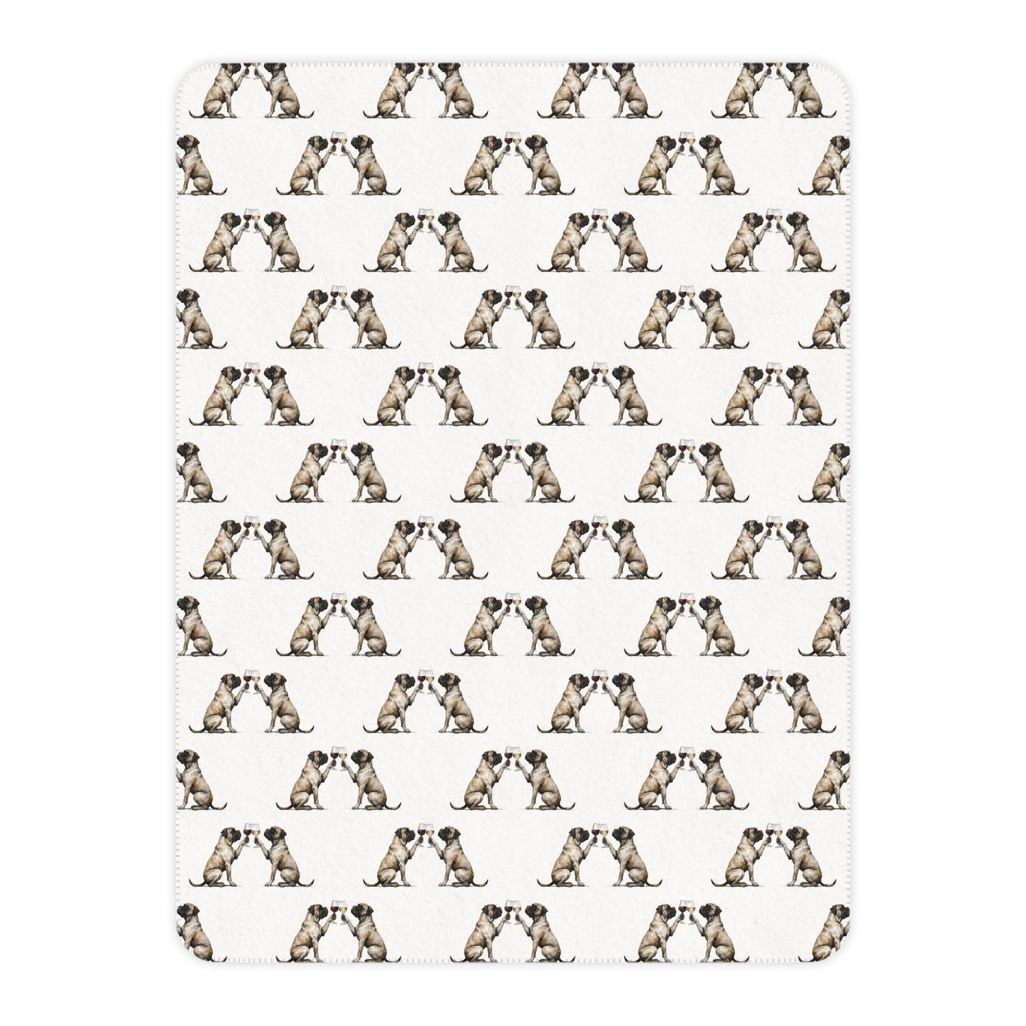 Happy Hour Bullmastiff Sherpa Blanket