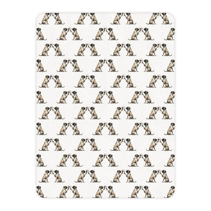 Happy Hour Bullmastiff Sherpa Blanket