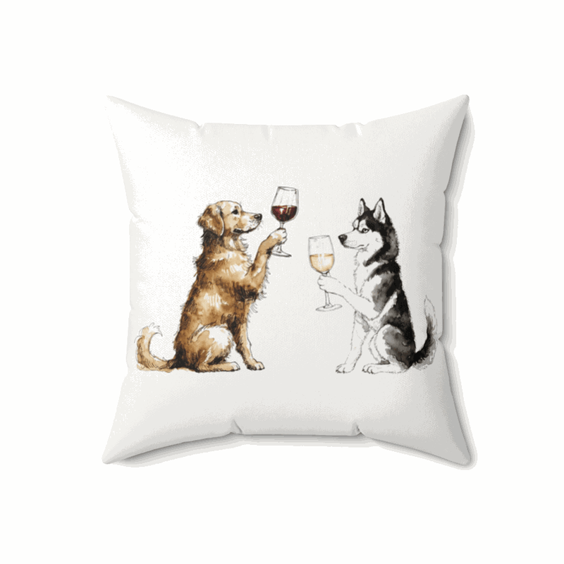 Mix and Match two-dog Happy Hour pillow