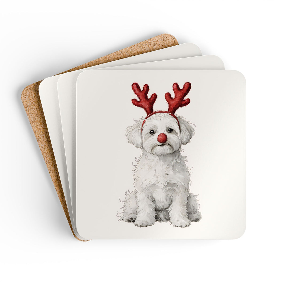 Reindog Maltipoo Coaster Set