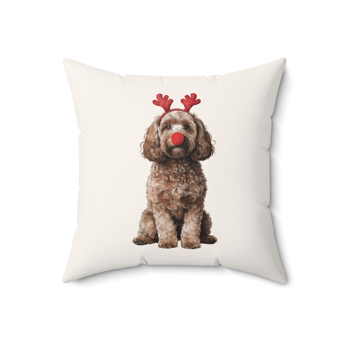 Reindog Cavapoo Throw Pillow