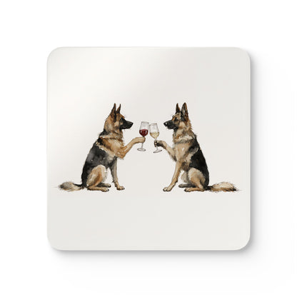 Happy Hour German Shepherd Coaster Set