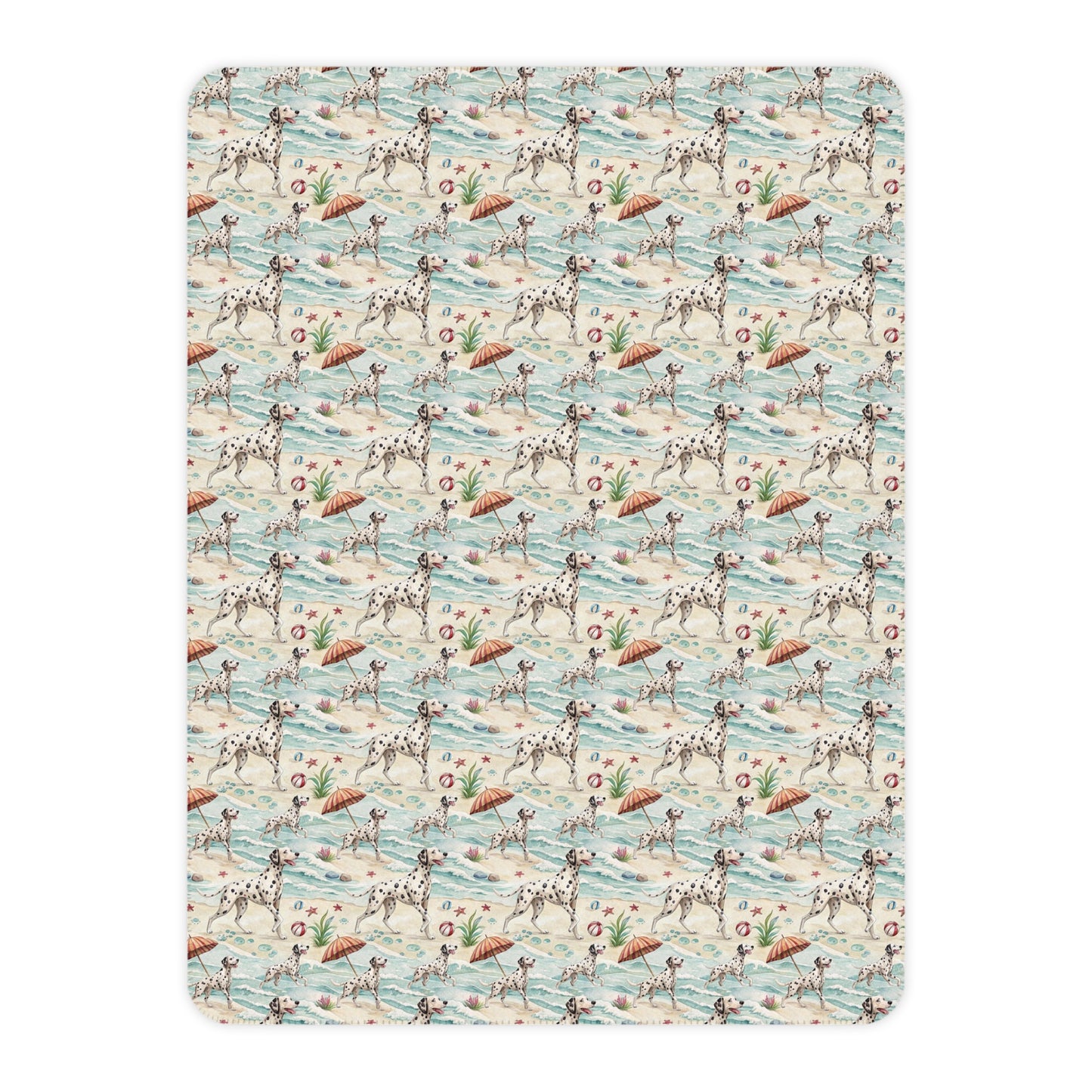 Dalmatian Beach Day Sherpa Blanket