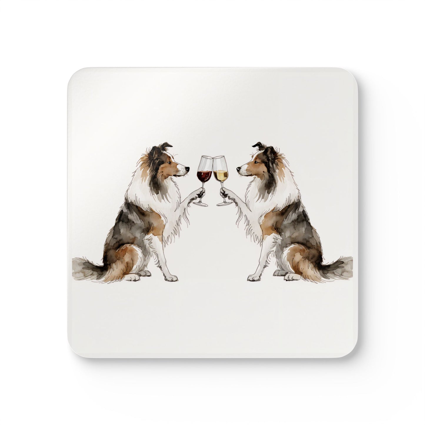 Happy Hour Sheltie Coaster Set