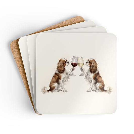 Happy Hour Cavalier King Charles Spaniel Coaster Set