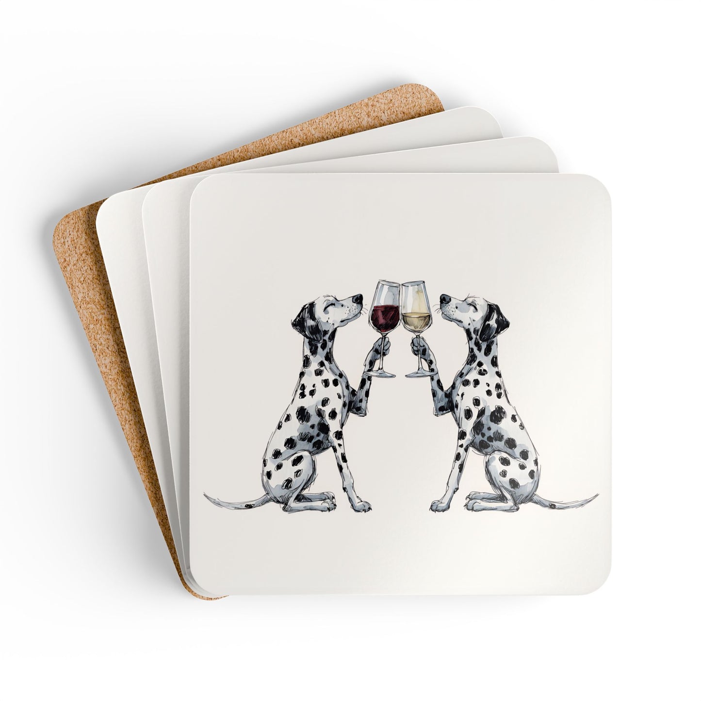 Happy Hour Dalmatian Coaster Set