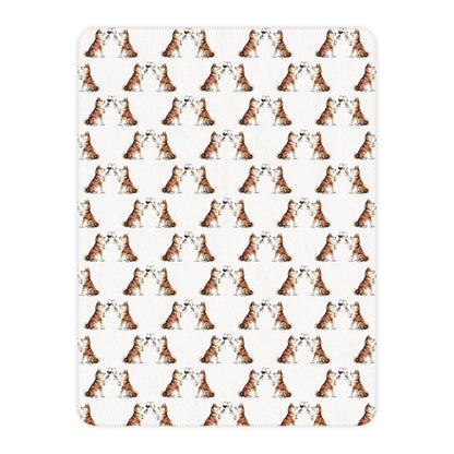 Happy Hour Shiba Inu Sherpa Blanket