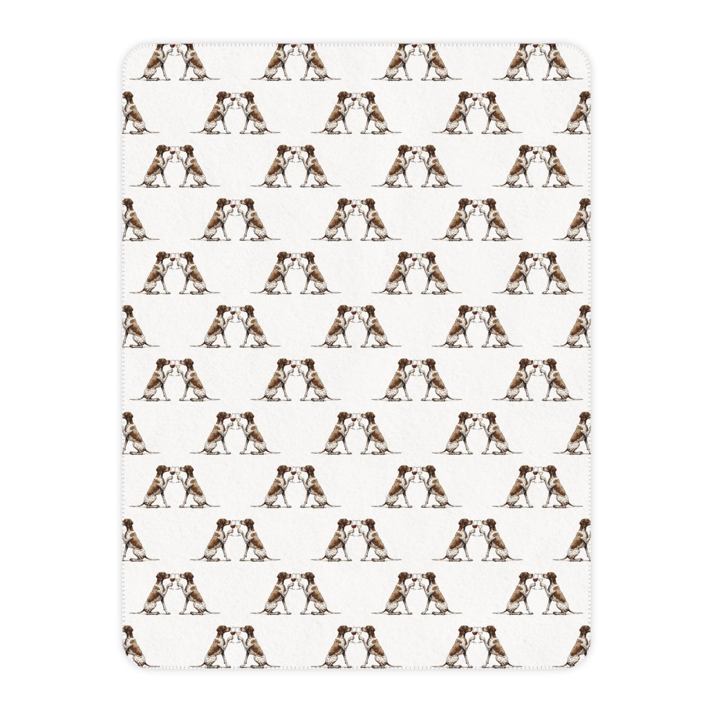Happy Hour German Shorthaired Pointer Sherpa Blanket