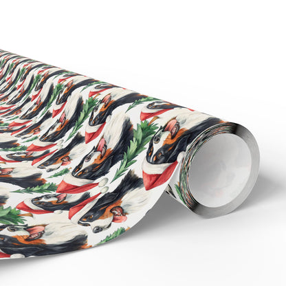 Santa Paws: Bernese Mountain Dog Christmas Wrapping Paper