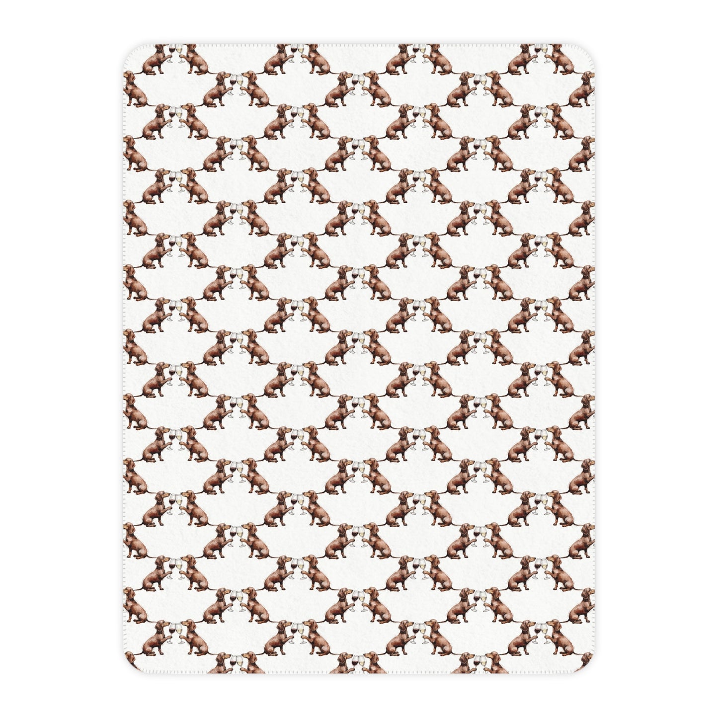 Happy Hour Dachshund Sherpa Blanket