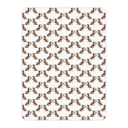 Happy Hour Dachshund Sherpa Blanket