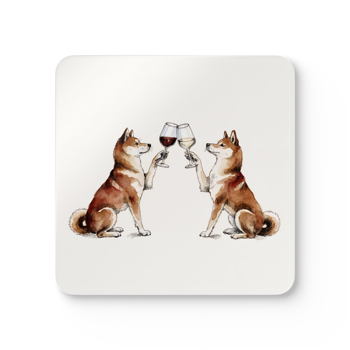 Happy Hour Shiba Inu Coaster Set