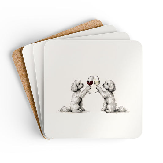 Happy Hour Maltipoo Coaster Set