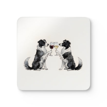 Happy Hour Border Collie Coaster Set