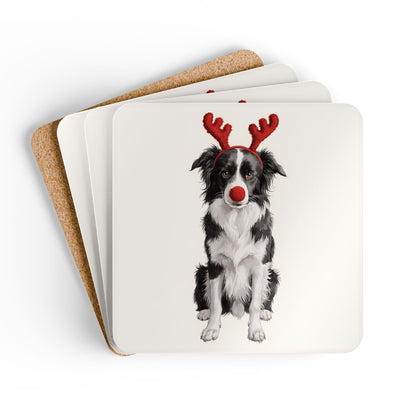Reindog Border Collie Coaster Set