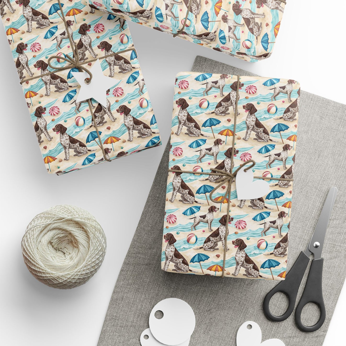 German Shorthaired Pointer Beach Wrapping Paper