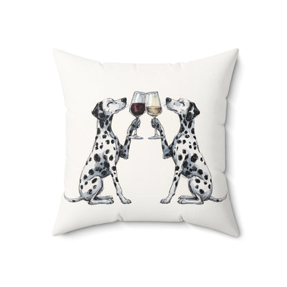 Happy Hour Dalmatian Throw Pillow