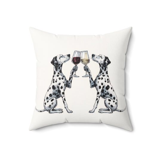 Happy Hour Dalmatian Throw Pillow