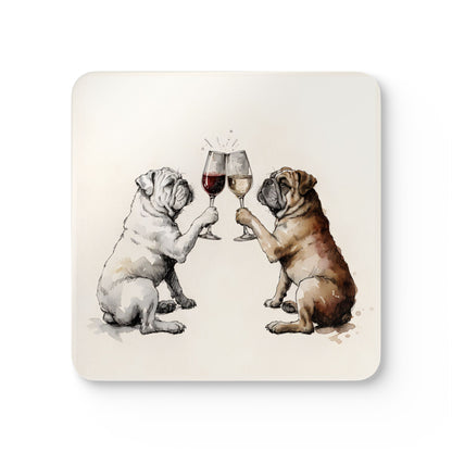 Happy Hour English Bulldog Coaster Set
