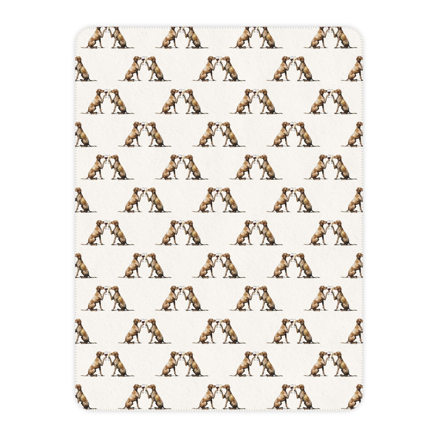 Happy Hour Vizsla Sherpa Blanket