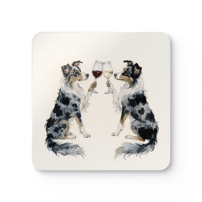 Happy Hour Australian Shepherd Coaster Set