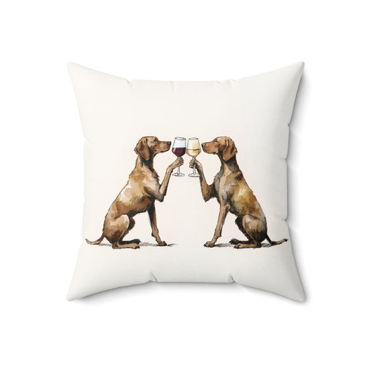 Happy Hour Vizsla Throw Pillow
