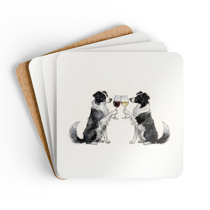 Happy Hour Border Collie Coaster Set