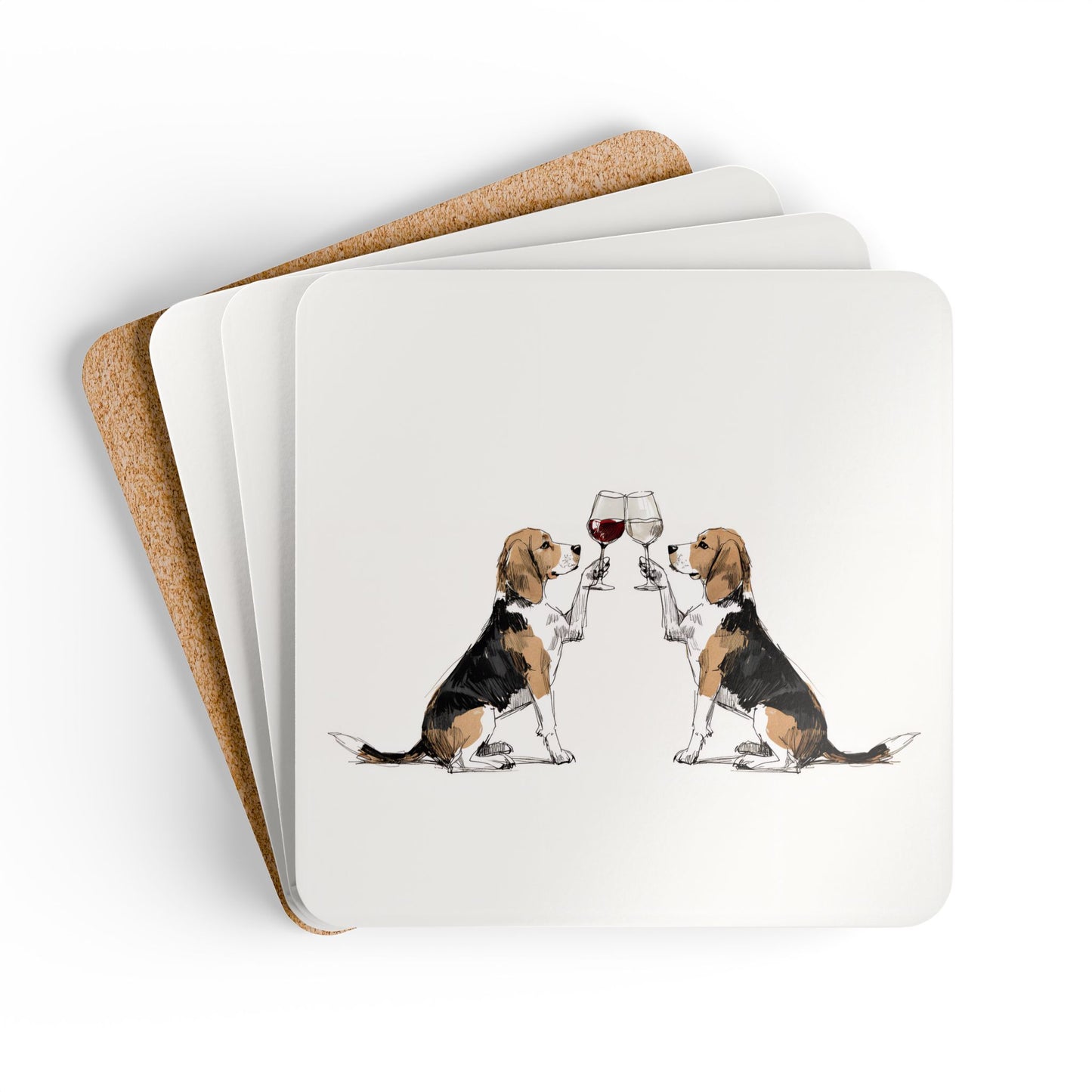 Happy Hour Beagle Coaster Set