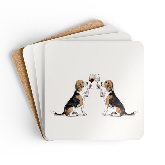 Happy Hour Beagle Coaster Set