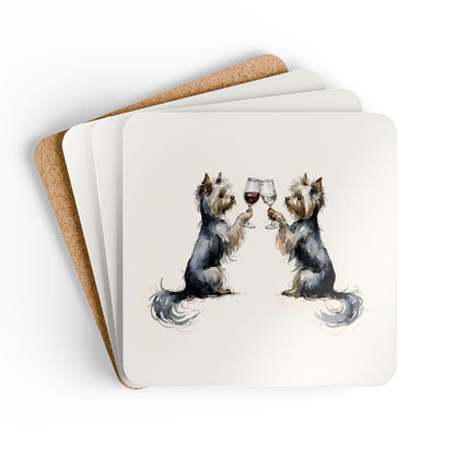 Happy Hour Yorkshire Terrier Coaster Set