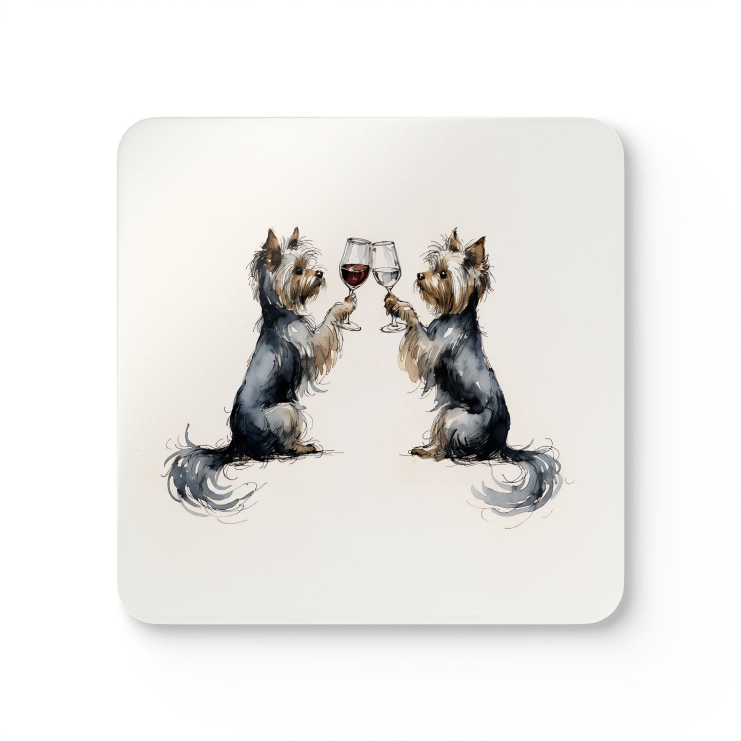 Happy Hour Yorkshire Terrier Coaster Set