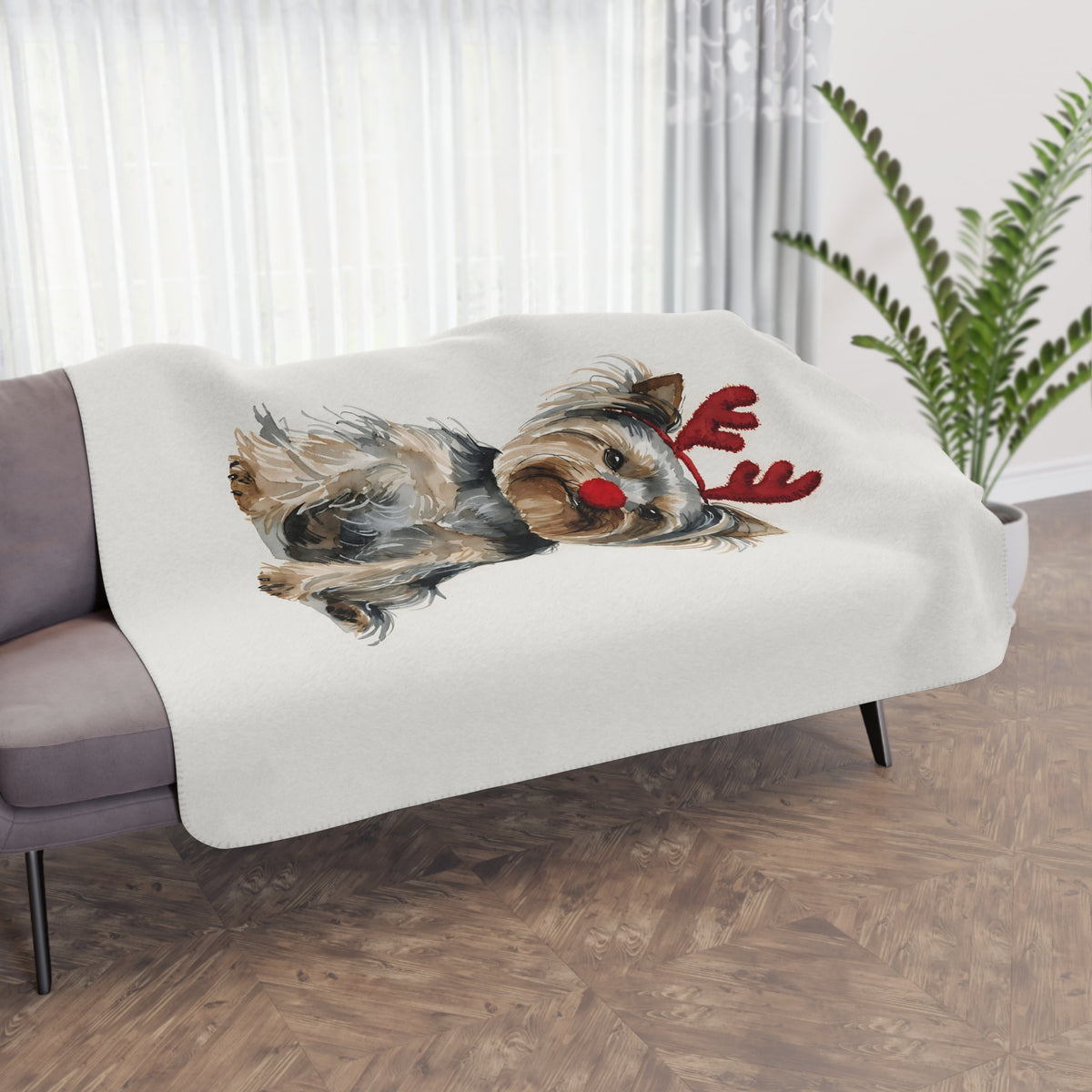 Reindog Yorkshire Terrier Sherpa Blanket