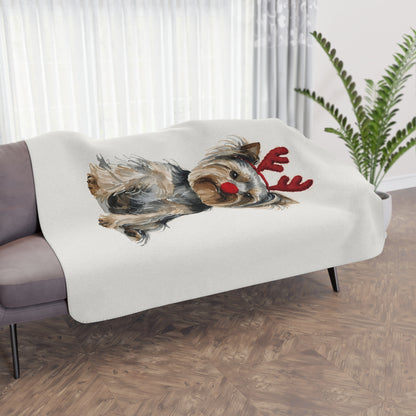 Reindog Yorkshire Terrier Sherpa Blanket
