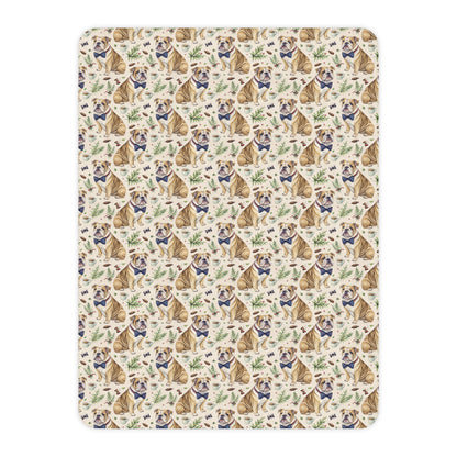 Dapper English Bulldog Sherpa Blanket
