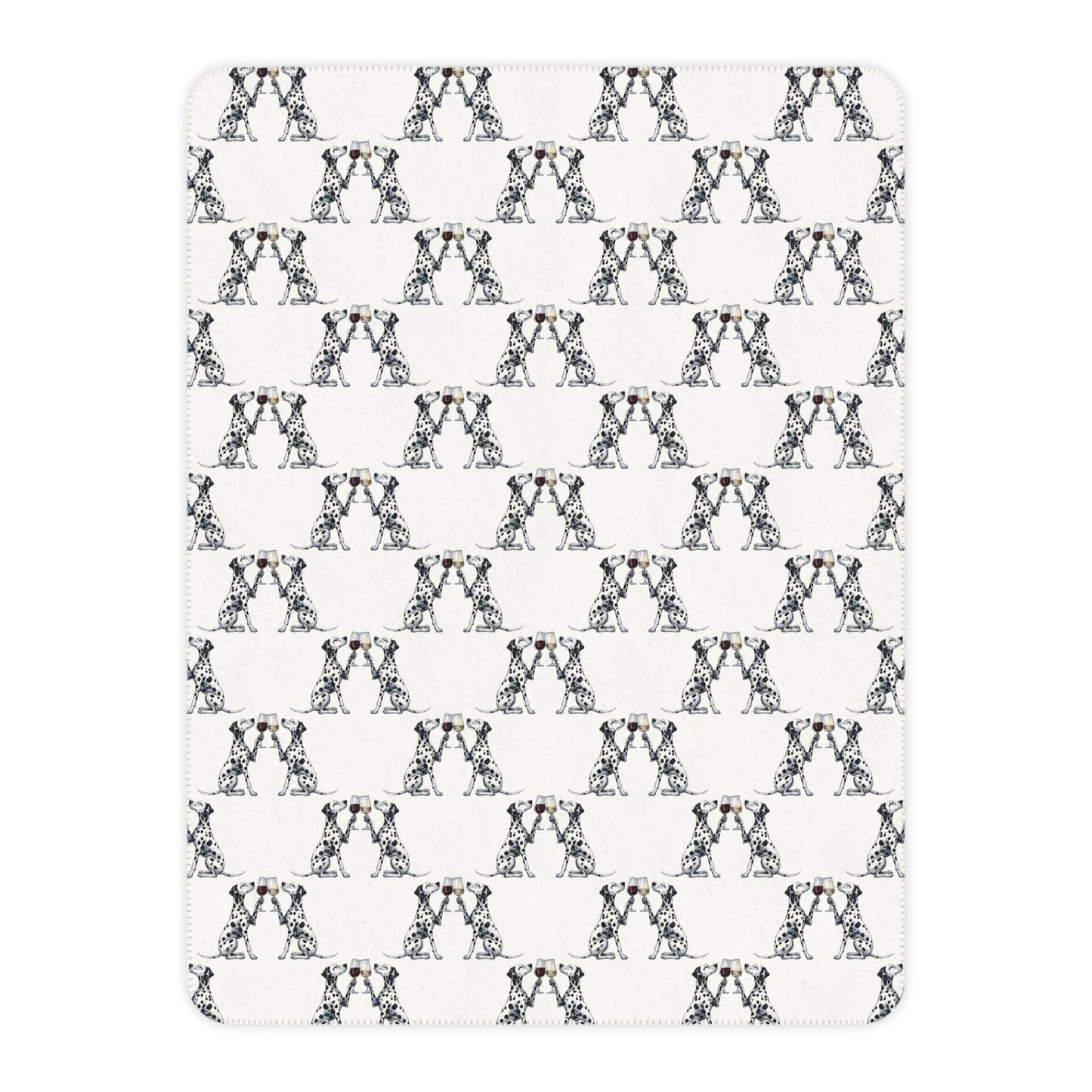 Happy Hour Dalmatian Sherpa Blanket