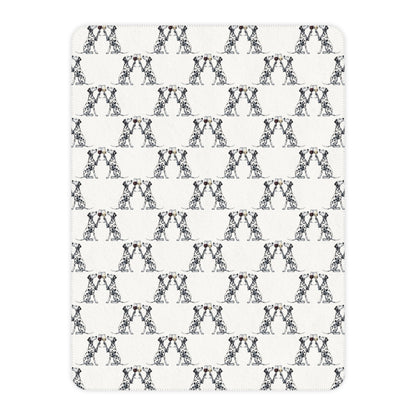 Happy Hour Dalmatian Sherpa Blanket